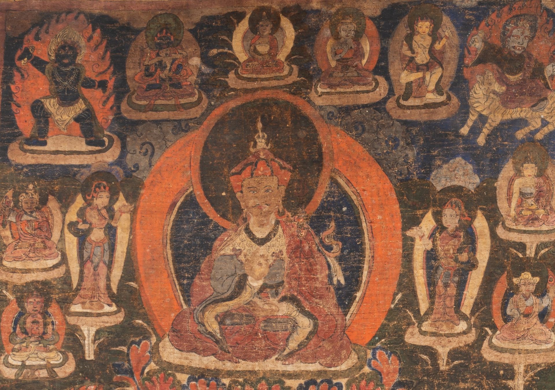 A Nepalese buddhist thangka, 18th/19th century, 59 x 75 cm - Image 4 of 5