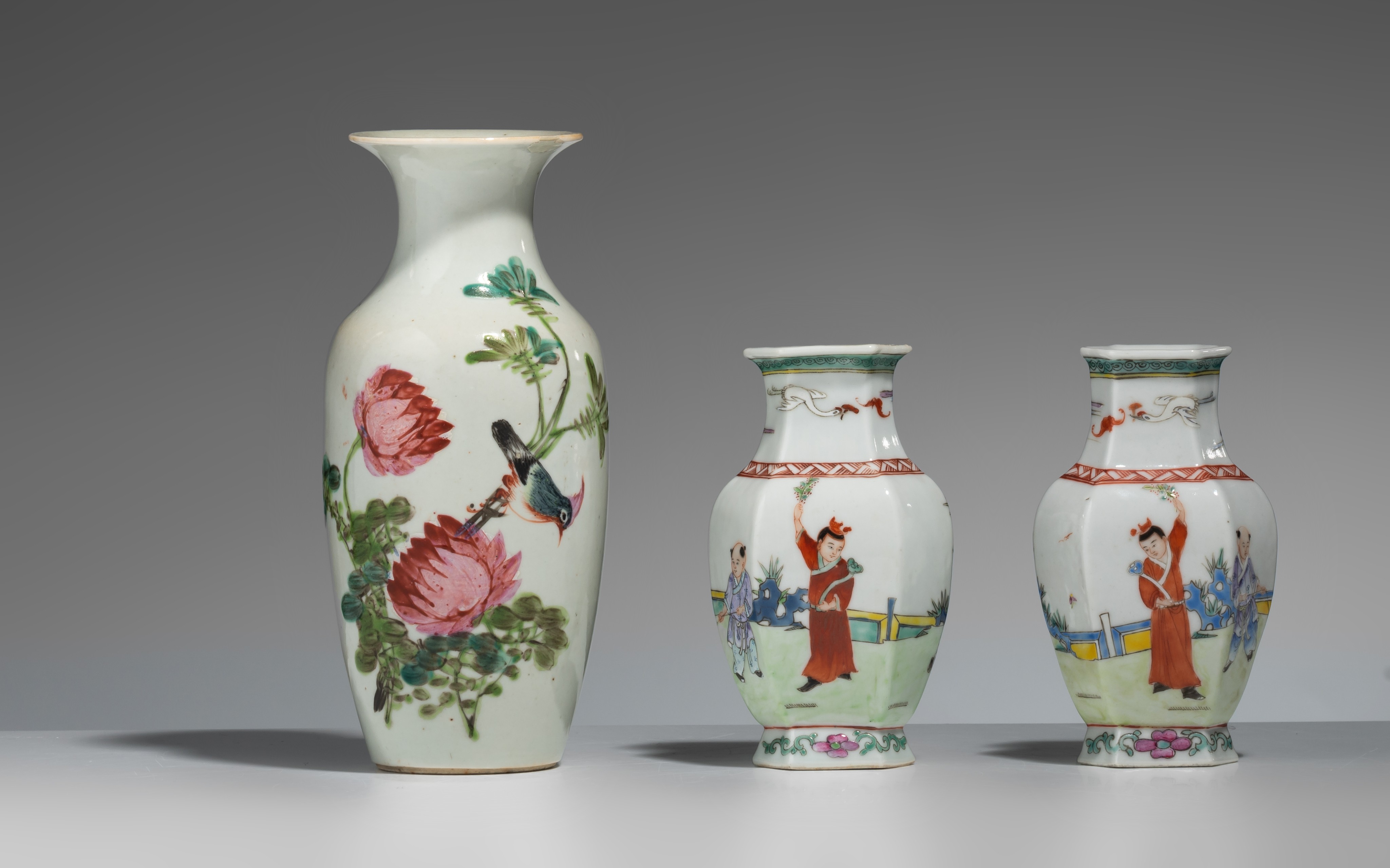 A collection of various Chinese porcelain ware, 19thC and 20thC, tallest H 53 cm (9) - Image 23 of 29