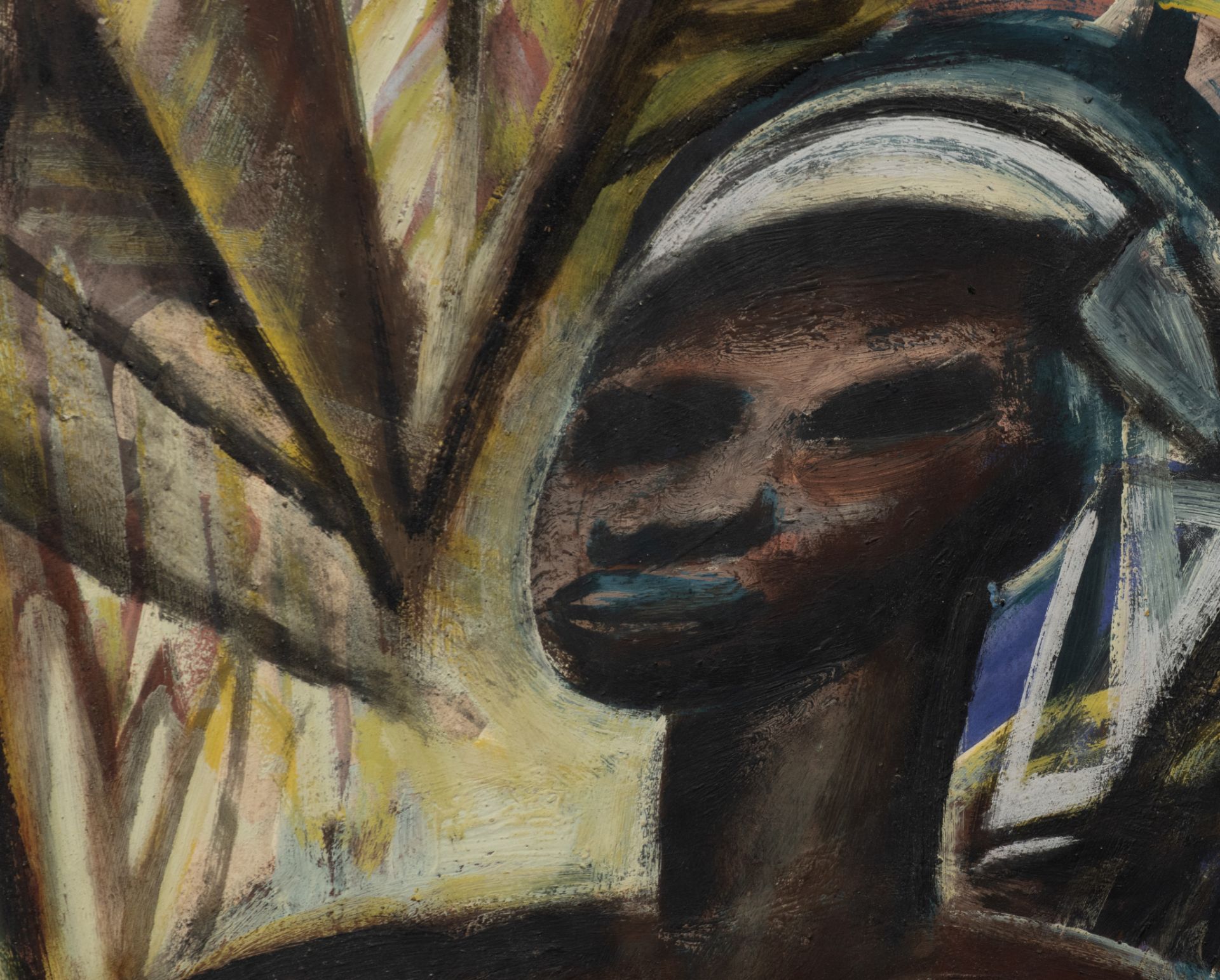 Floris Jespers (1889-1965), African Lady, oil on paper on fibre wood, 80 x 100 cm - Bild 4 aus 5