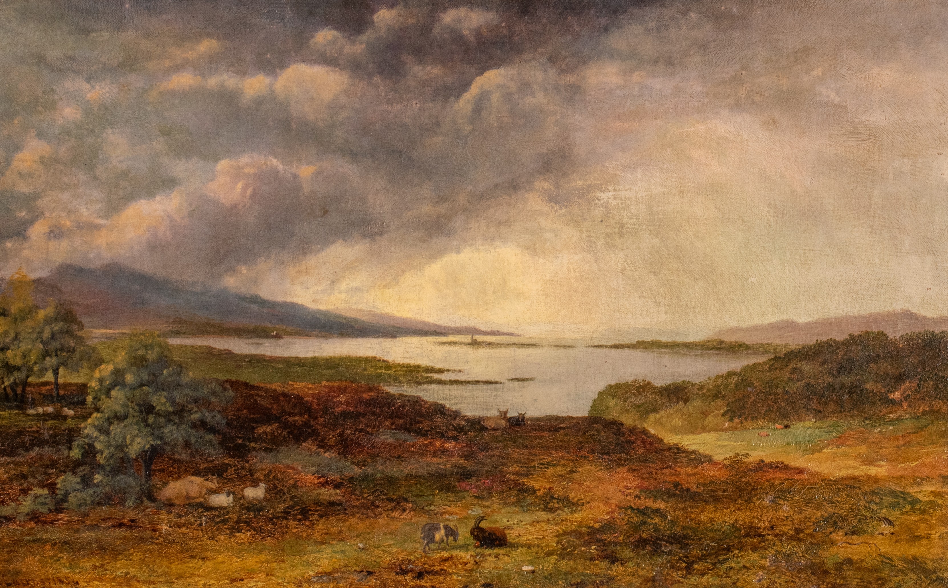 John Cairns (ca. 1845-1867), the Scottish Highlands, 1854, oil on canvas, 29 x 47 cm