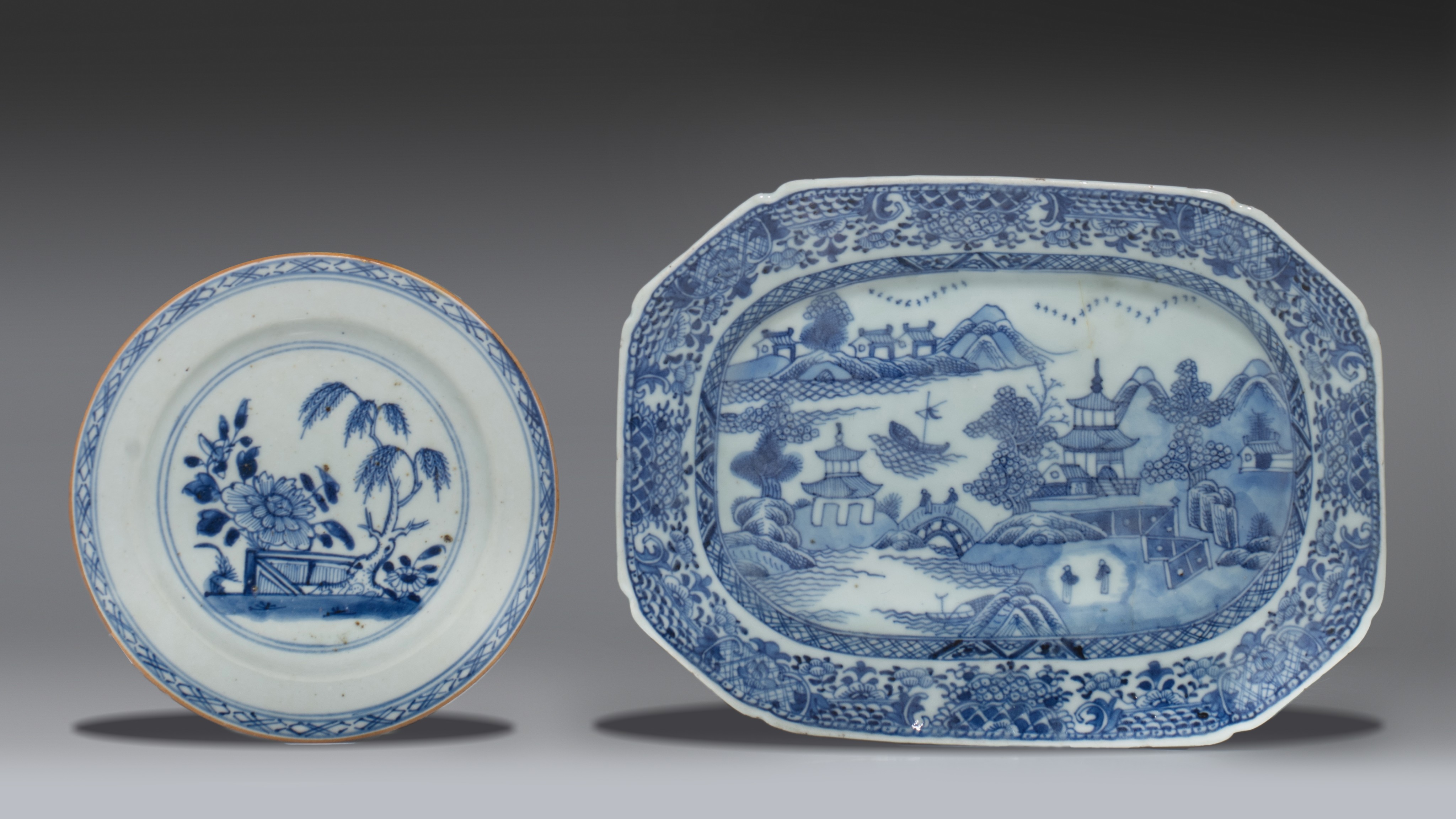 A collection of blue and white tea ware, Kangxi period, largest x cm - Image 2 of 13