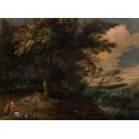 David Teniers II (1610-1690, attributed), Forest view with picnic scene, oil on copper, 16,6 x 22 cm