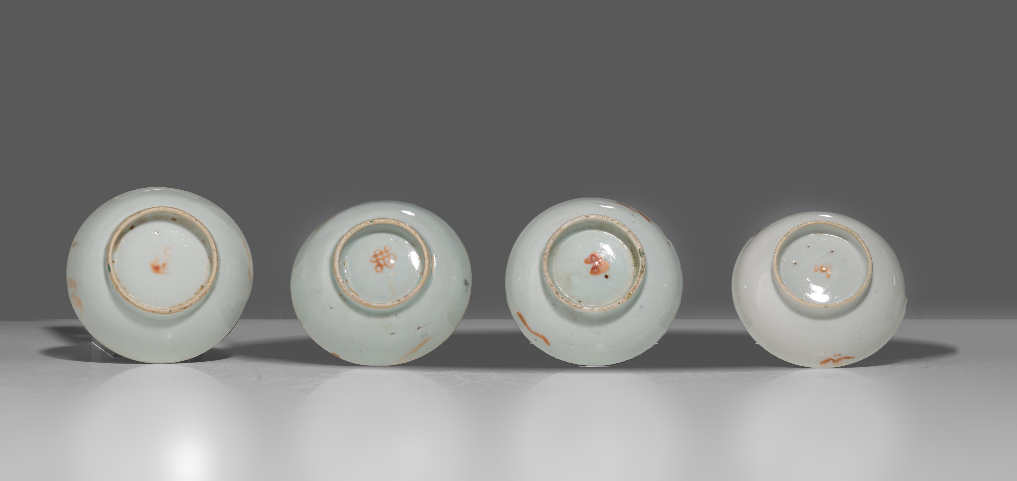 A collection of nine Chinese famille rose ware, two blue and white, and a Canton bowl and cover, (in - Image 29 of 35