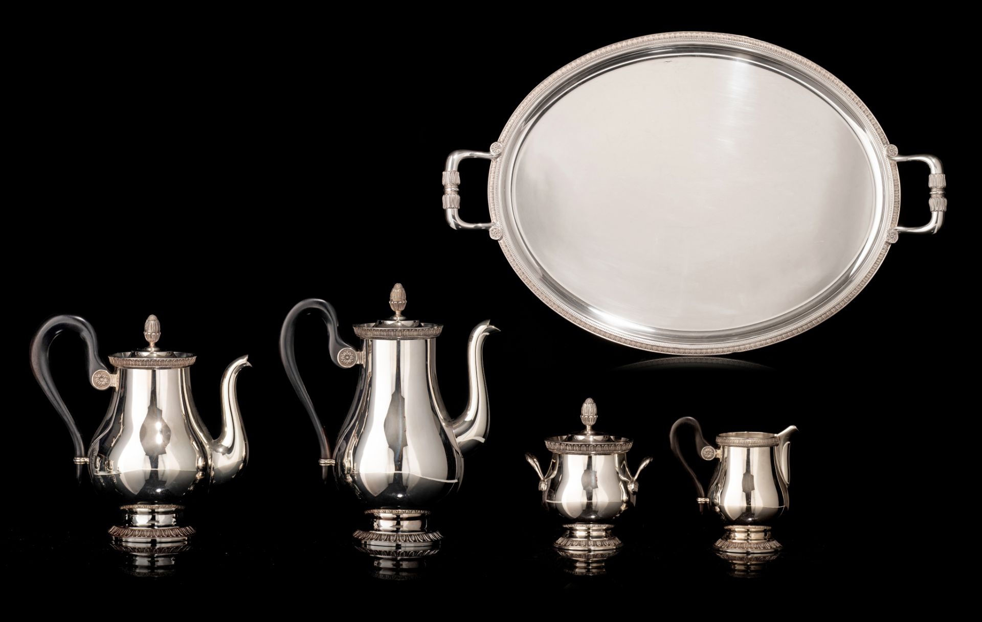 An interesting collection of silver-plated items by Christofle - France, model Malmaison