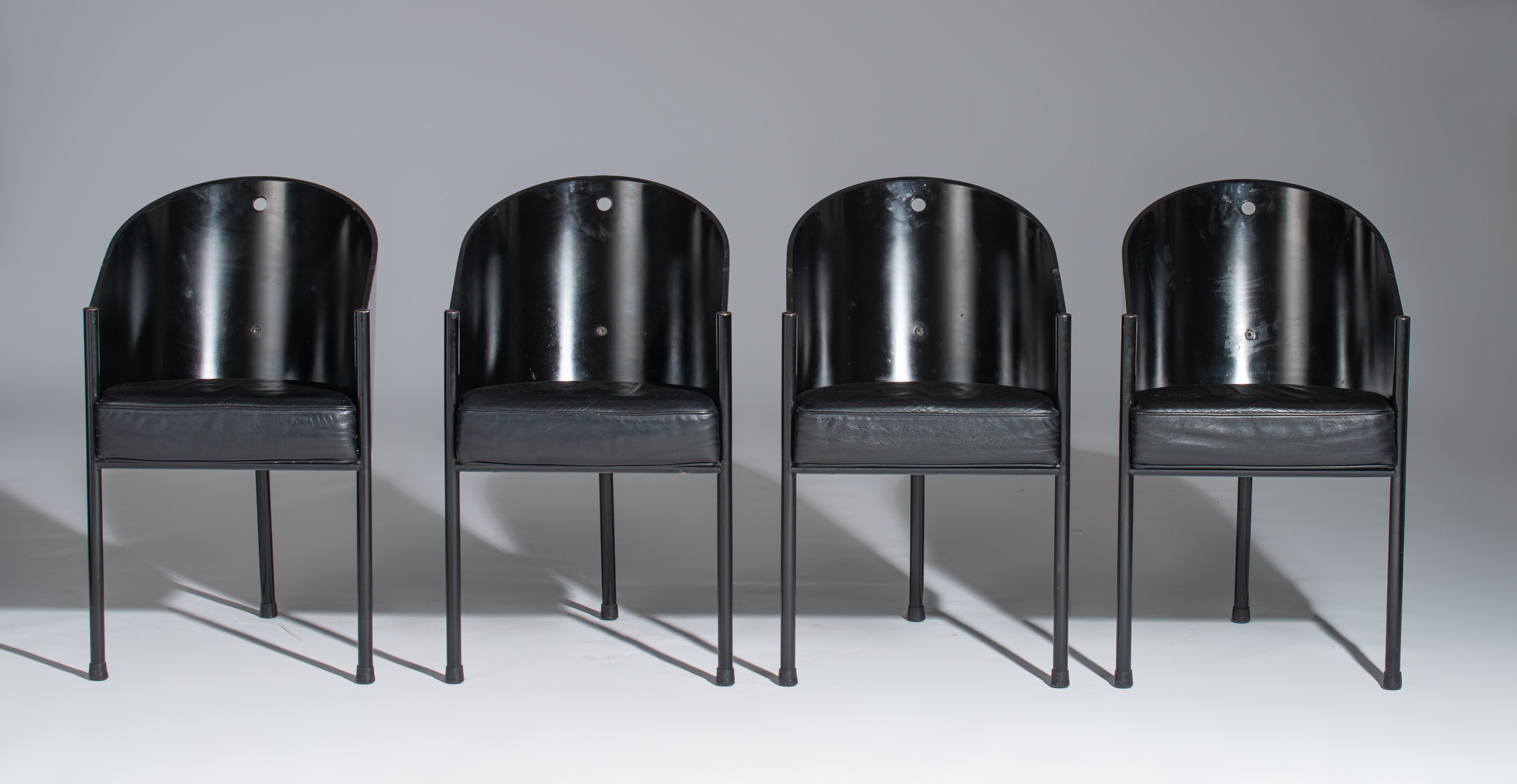 A vintage set of 4 Costes chairs by Philippe Starck for Aleph Driade, Italy, 1984, H 80 - W 47,5 cm - Image 2 of 20