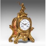 A Rococo style gilt bronze mantle clock, signed Berthoud, Paris, H 53,5 cm