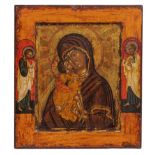 A Russian icon depicting the Holy Mother and Child 36 x 32 cm. (14.1 x 12.6 in.)