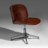 A rare rosewood Office chair by Ico Parisi for MIM Roma, '60s, H 80 - W 54 cm