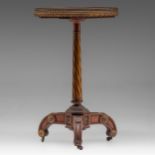 A fine Louis XVI mahogany gueridion attributed to Charles Erdman Richter, H 75 - dia 46 cm