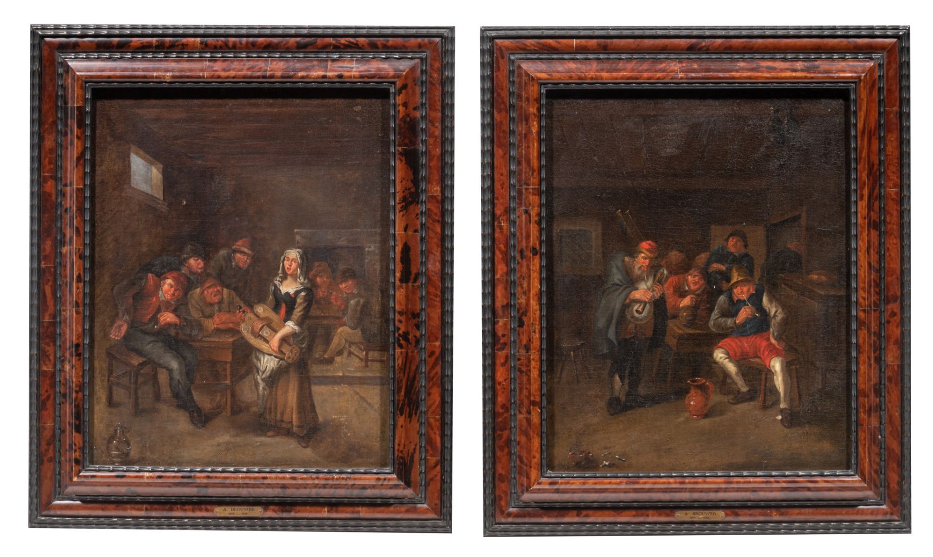 Egbert Van Heemskerck (1610-1680), pair of paintings representing a colourful company in a tavern, o - Image 2 of 10