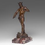 Andre Massoulle (1851-1901), ''Le Gaulois vainqueur' (1880), brown patinated bronze, H 56 cm