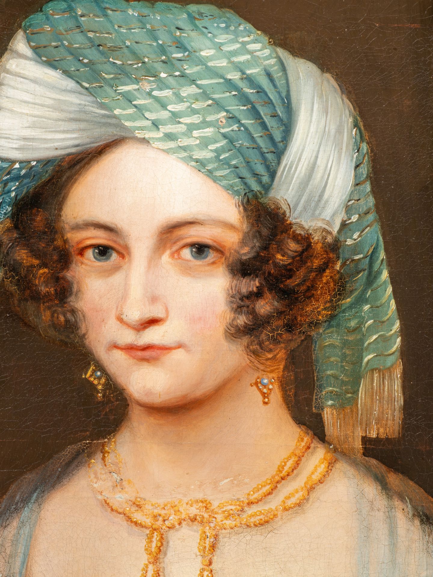 Lady with a turban, ca 1835, oil on canvas 68 x 57 cm. (26.7 x 22.4 in.) - Bild 4 aus 5