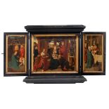 A fine copy after the Jan Floreins altar triptych by Hans Memling (1479), 19th/20thC, oil on wood ,