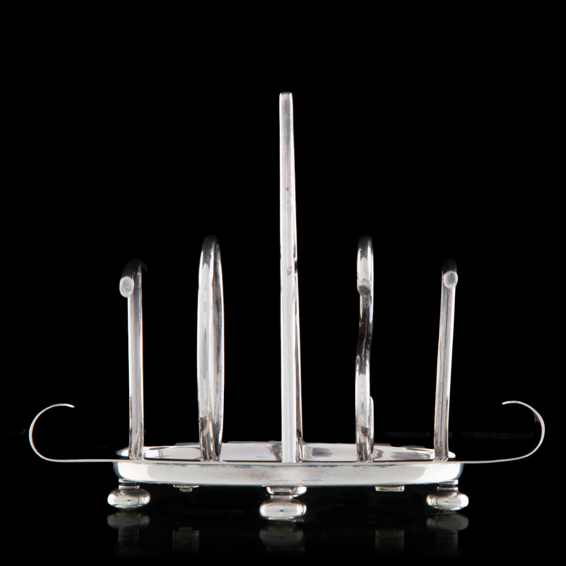 A silver-plated toast rack 'TOAST', marked Hukin & Heath 9693, reg. no. 249288, ca 1895, H 11 cm - Image 4 of 7