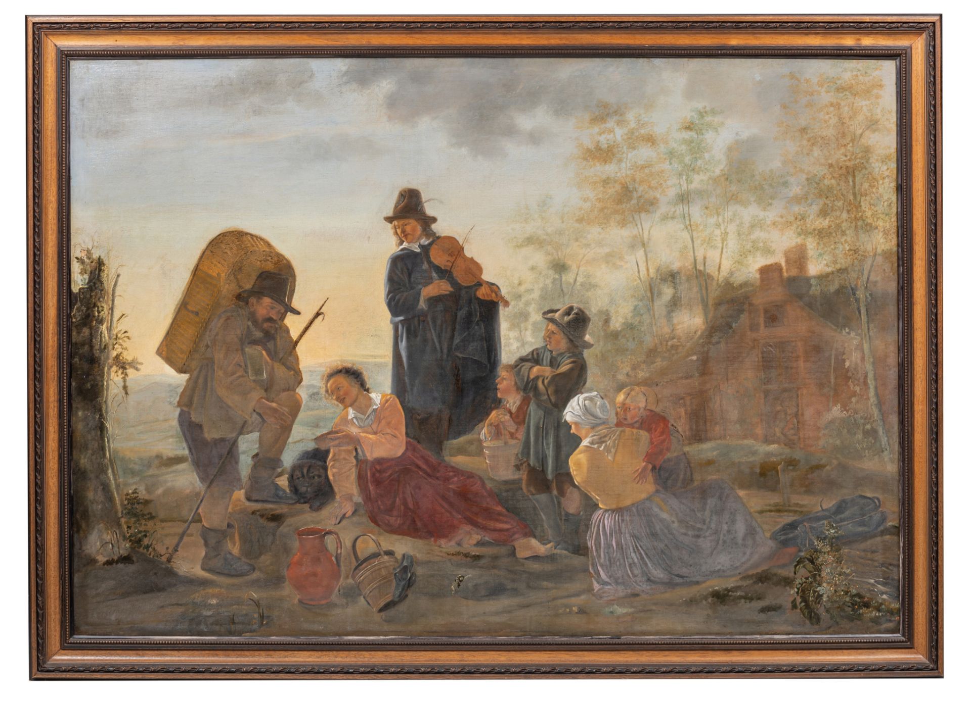 Jan Havikzn. Steen (1625-1679), 'A merry party in the open air', oil on canvas 107 x 153 cm. (42.1 x - Bild 3 aus 9