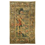 A 16thC Brussels wall tapestry depicting a battle scene, ca 1575-1585, 186 x 306 cm
