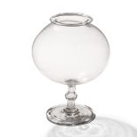 A large 19thC glass leech jar, H 40 cm