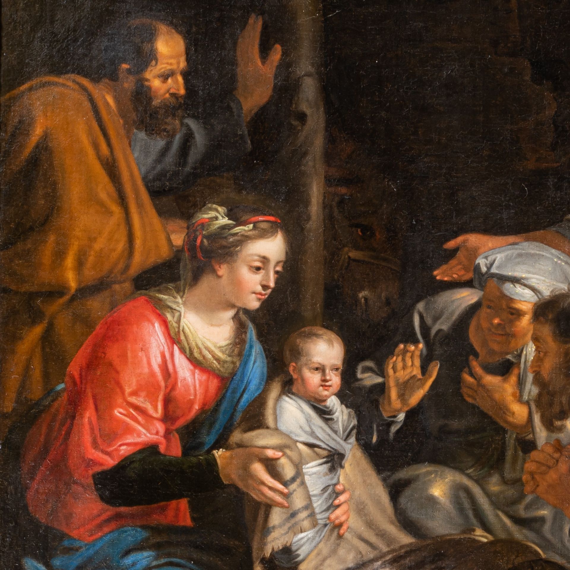 Circle of Abraham van Diepenbeeck (1596-1675), the adoration of the shepherds, oil on canvas 96 x 12 - Bild 4 aus 6