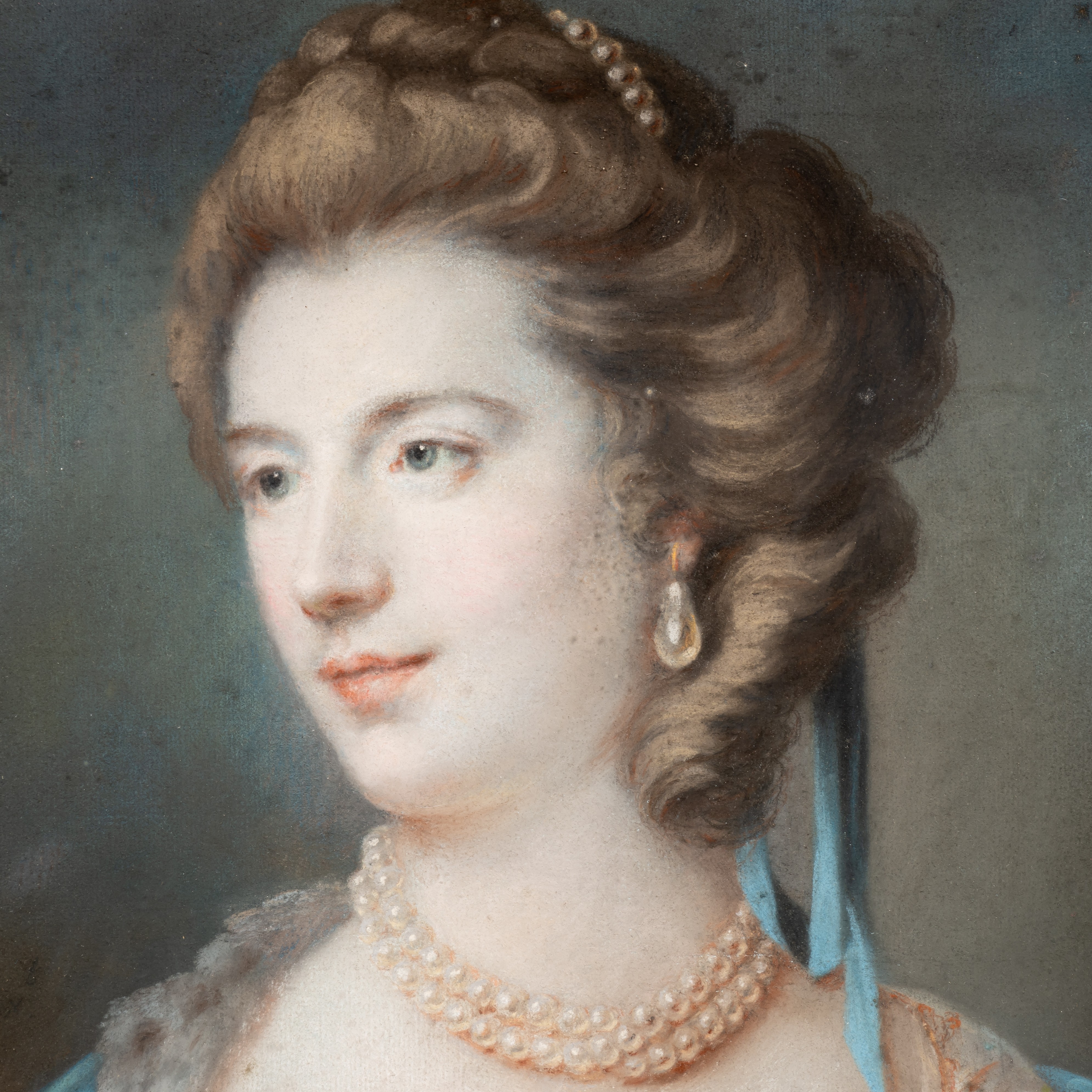 Frates (?), portrait of a fine lady, 1759, pastel 60 x 45 cm. (23.6 x 17.7 in.), Frame: 76 x 62 cm. - Image 4 of 4