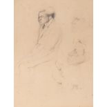 Jules De Bruycker (1870-1945), study of a seated boy, 1936, pencil drawing 34 x 46 cm. (13.3 x 18.1