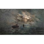 Emile Maillard (1846-1926), 'Ostende, la nuit au large', 1900, oil on canvas, 125 x 200 cm