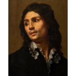 Portrait of a man facing left, Italian School, 17thC, oil on poplar, 35,5 x 44 cm