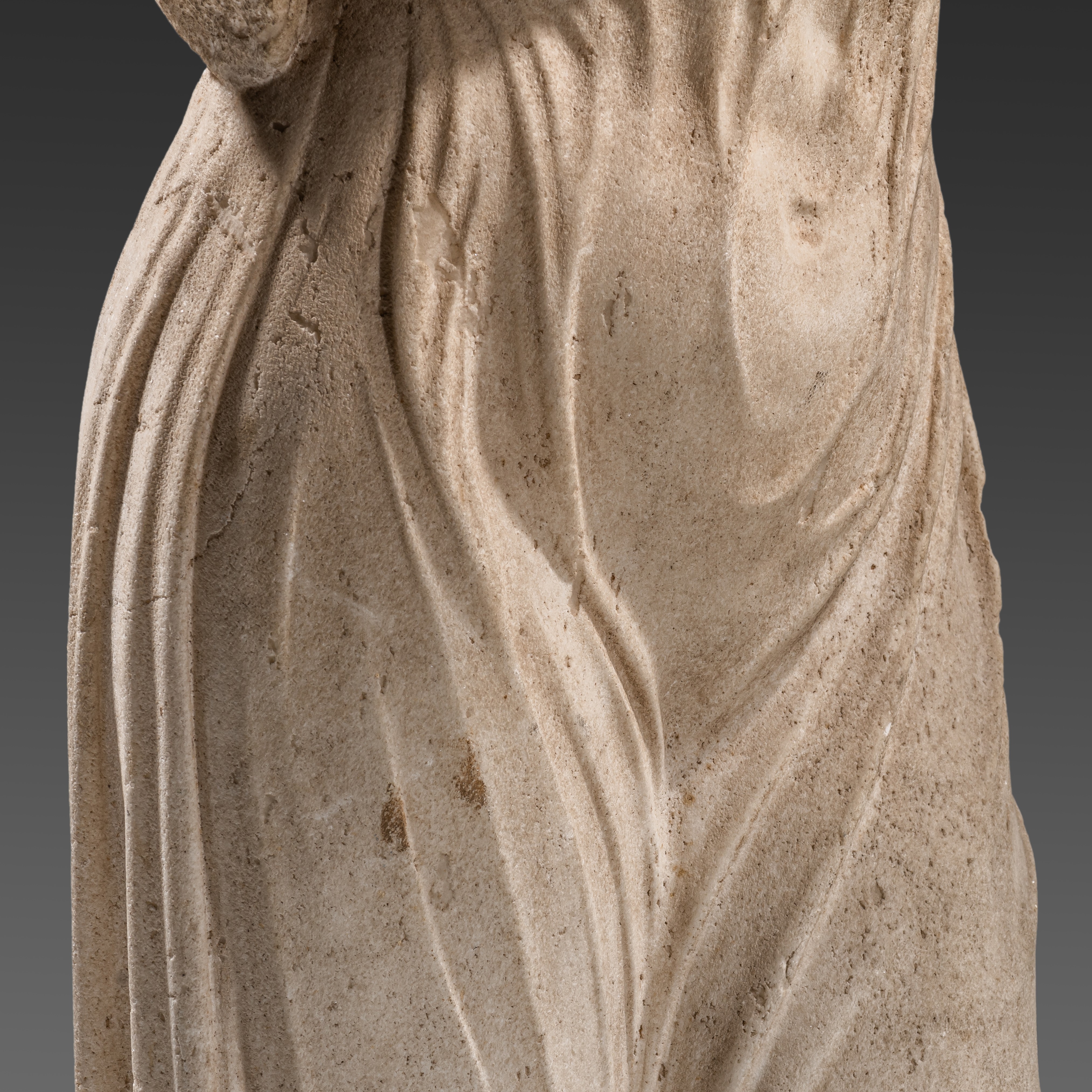 A marble copy after the Roman 'Venus Genetrix', 19thC or later, 90 cm - Image 10 of 12