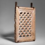 A sandstone window 'Ceppo Gentile', Northern Italy, 15thC, 42 x 30 cm