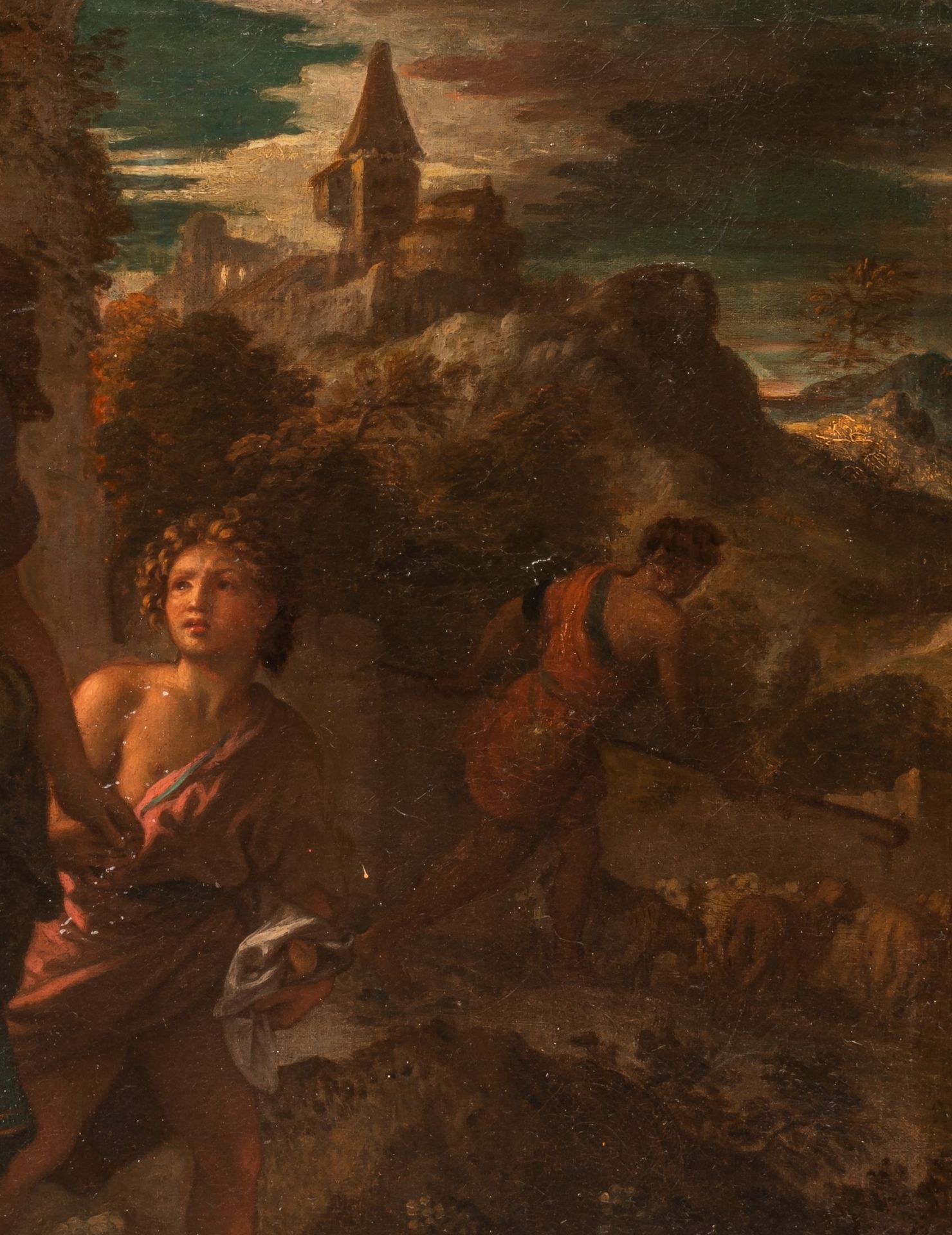 After Charles de La Fosse (1636-1715), Abraham expelling Hagar and Ishmael, oil on canvas 80 x 105 c - Bild 5 aus 5