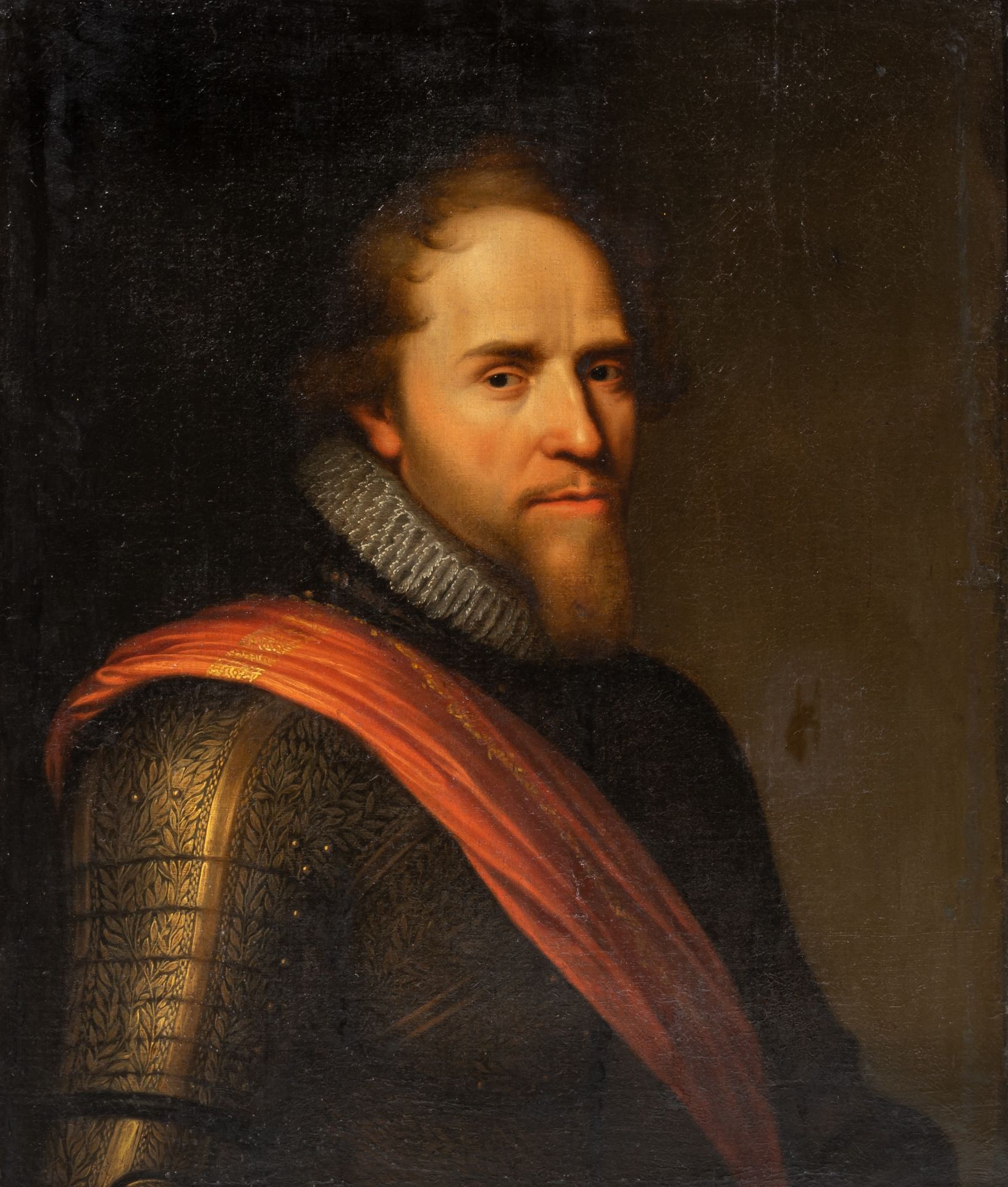 Attrib. to Gerrit van Honthorst (1592-1656), portrait of Maurice of Nassau Prince of Orange, oil on