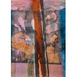 Pol Mara (1920-1998), Moto-monologue, watercolour and mixed media, 1996, 128 x 94 cm