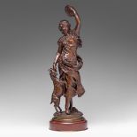 Jean-Baptiste Germain (1841-1910), Esmeralda, brown patinated bronze, H 68,5 cm