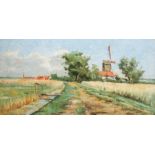 Valerius De Saedeleer (1867-1942), landscape with windmill near Lissewege, ca. 1895, oil on canvas,