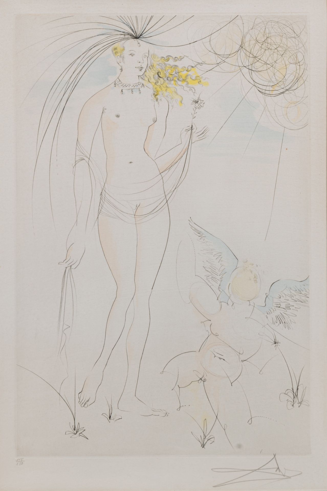 Salvador Dali (1904-1989), 'Venus y el Amor', etching and aquatint, No 115/150, 39 x 58 cm