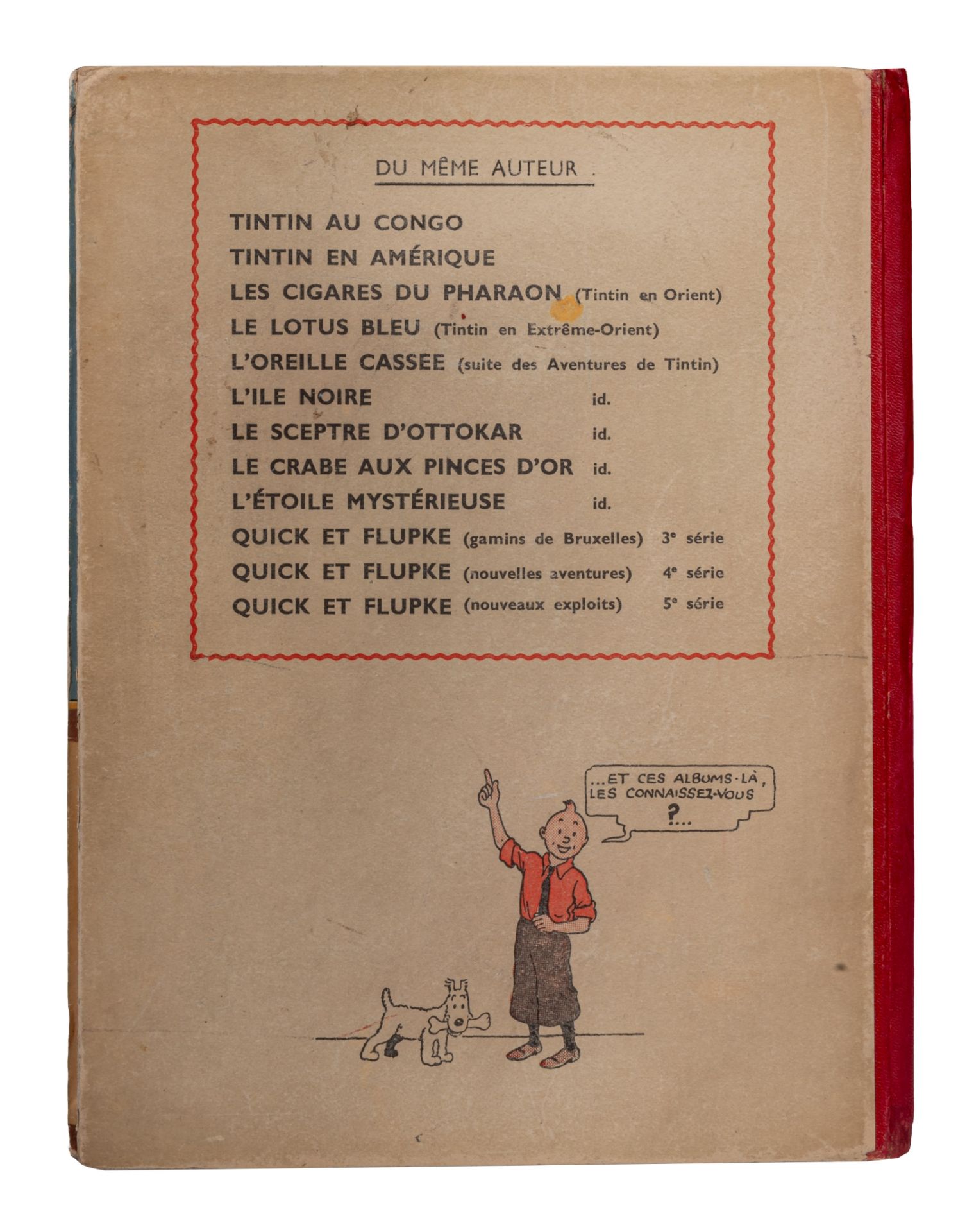 Herge (1907-1983), 'Les Aventures de Tintin, Le crabe aux pinces d'or', 1942 (A18) - Image 3 of 7