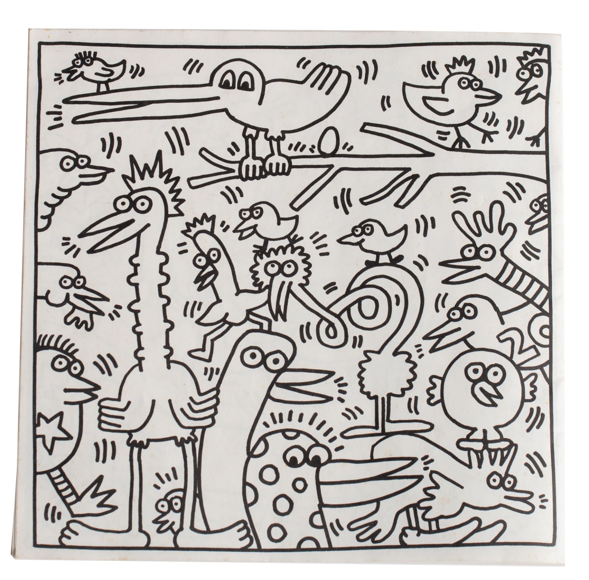 Keith Haring (1958-1990), a heightened offset poster for 'Gallery 121', Antwerp, 1987, 29,5 x 42 cm - Bild 18 aus 18