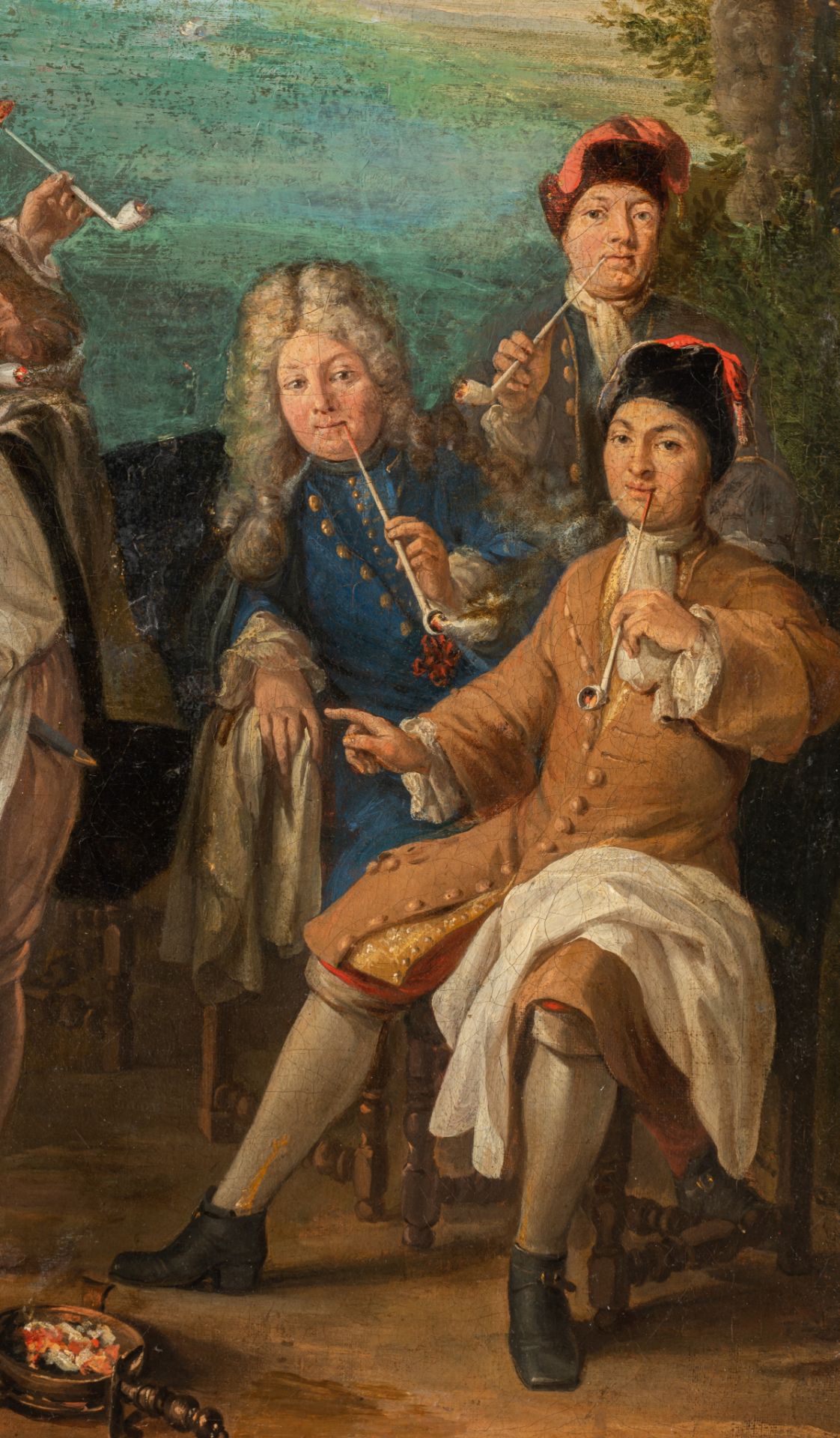 Attrib. to Etienne Jeaurat (1699-1789), the village fair, mid 18thC, oil on canvas, 74 x 92,5 cm - Bild 5 aus 8