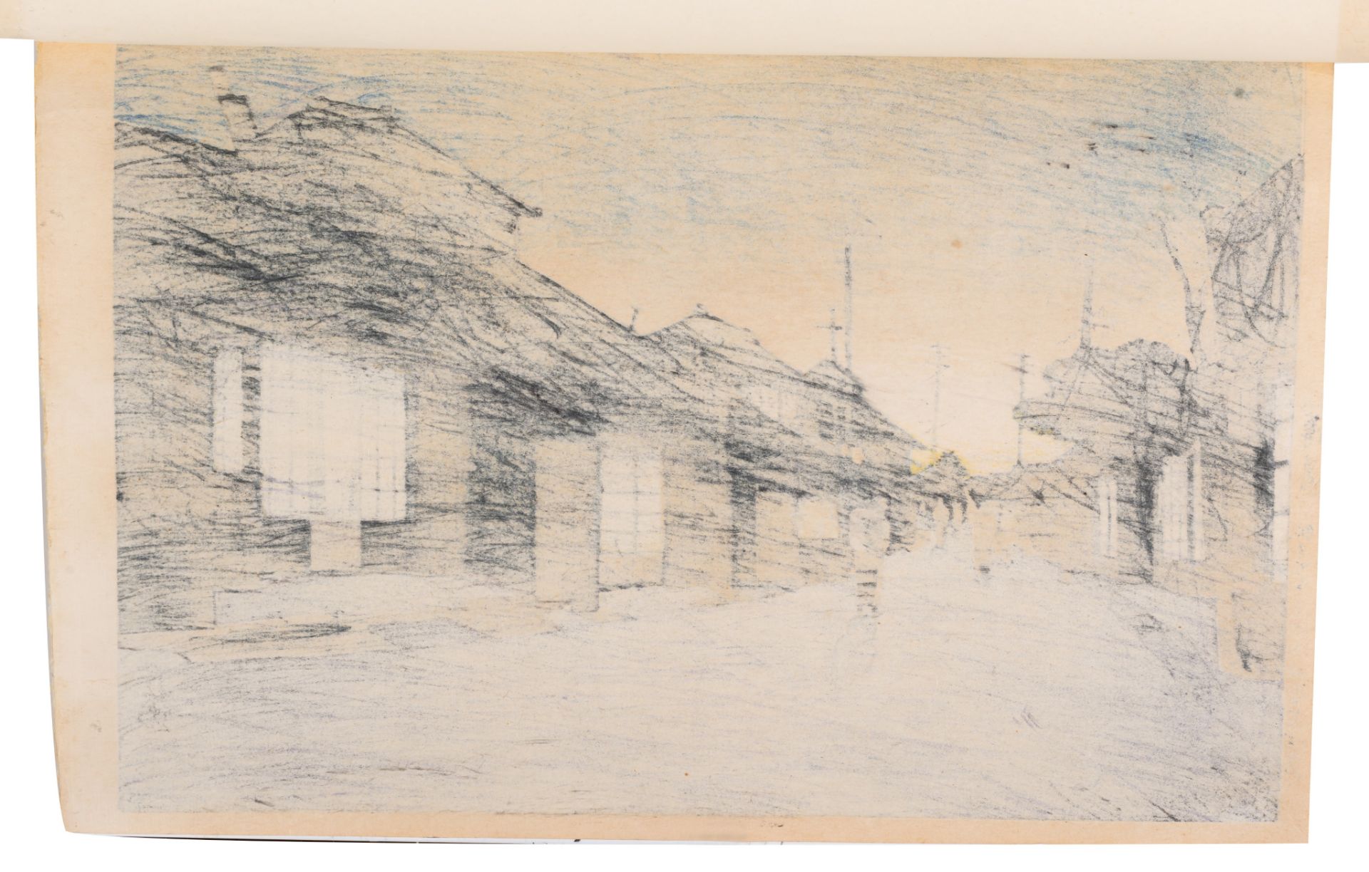 Tsuchiya Koitsu, twilight in Imamiya Street, Choshi, oban yoko-e, 1932, 26,5 x 39 cm - Bild 3 aus 6