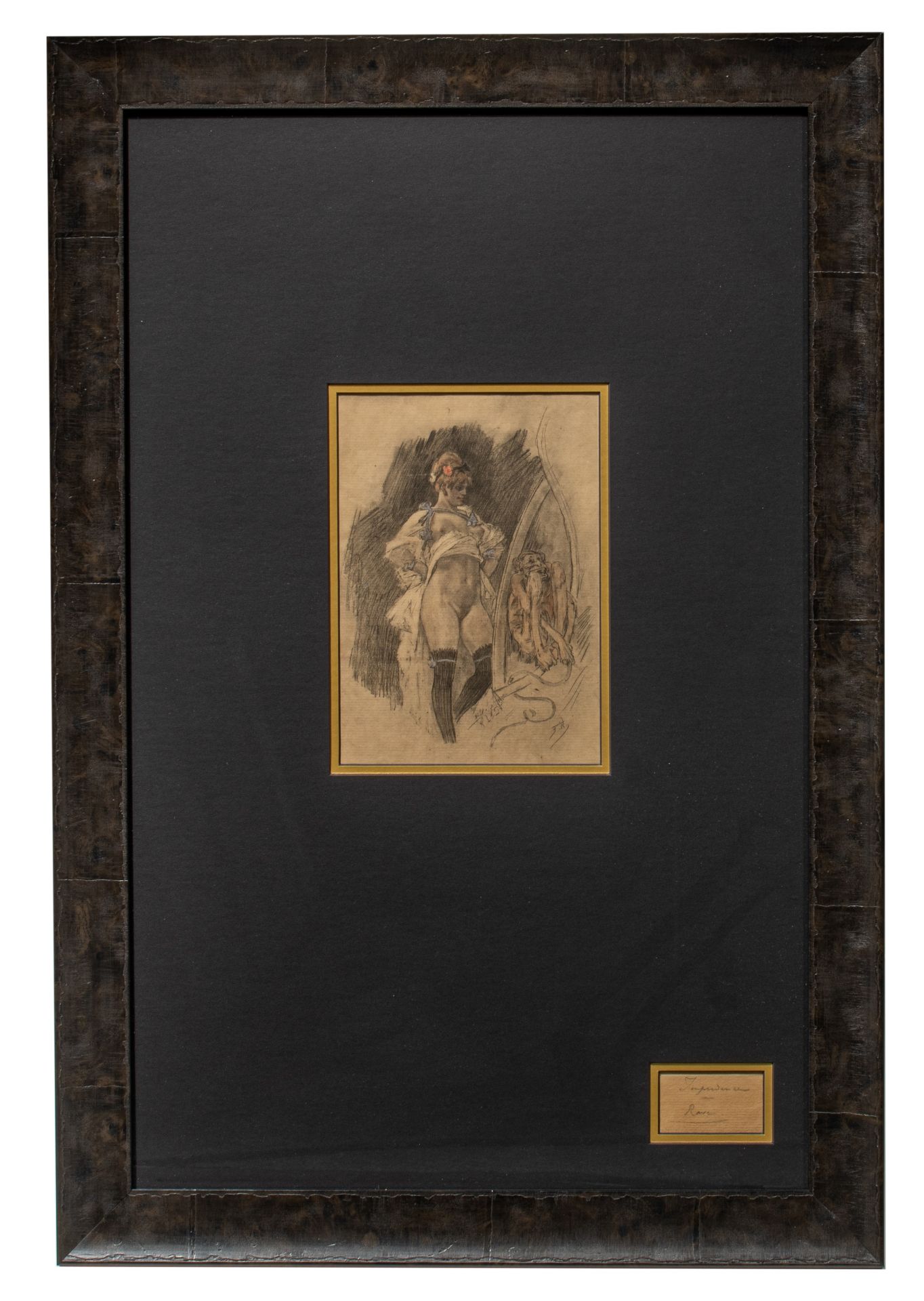 Felicien Rops (1833-1898), Impudence, print-multiple on paper 20.2 x 14.2 cm. (7.9 x 5.5 in.) - Bild 2 aus 6
