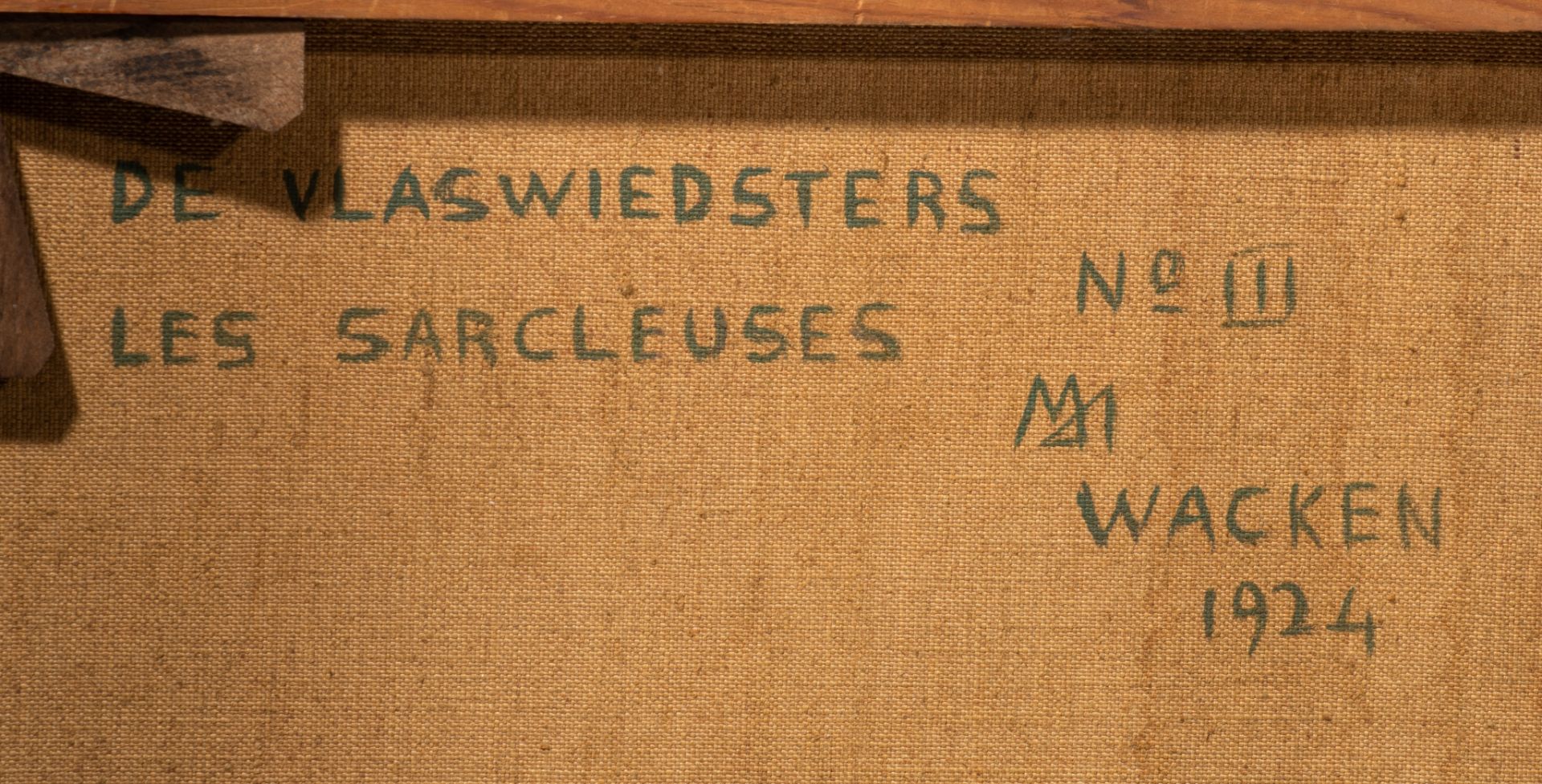 Modest Huys (1874-1932), 'De Vlaswiedsters No III, Wacken', 1924, oil on canvas, 45 x 50,5 cm - Bild 5 aus 7