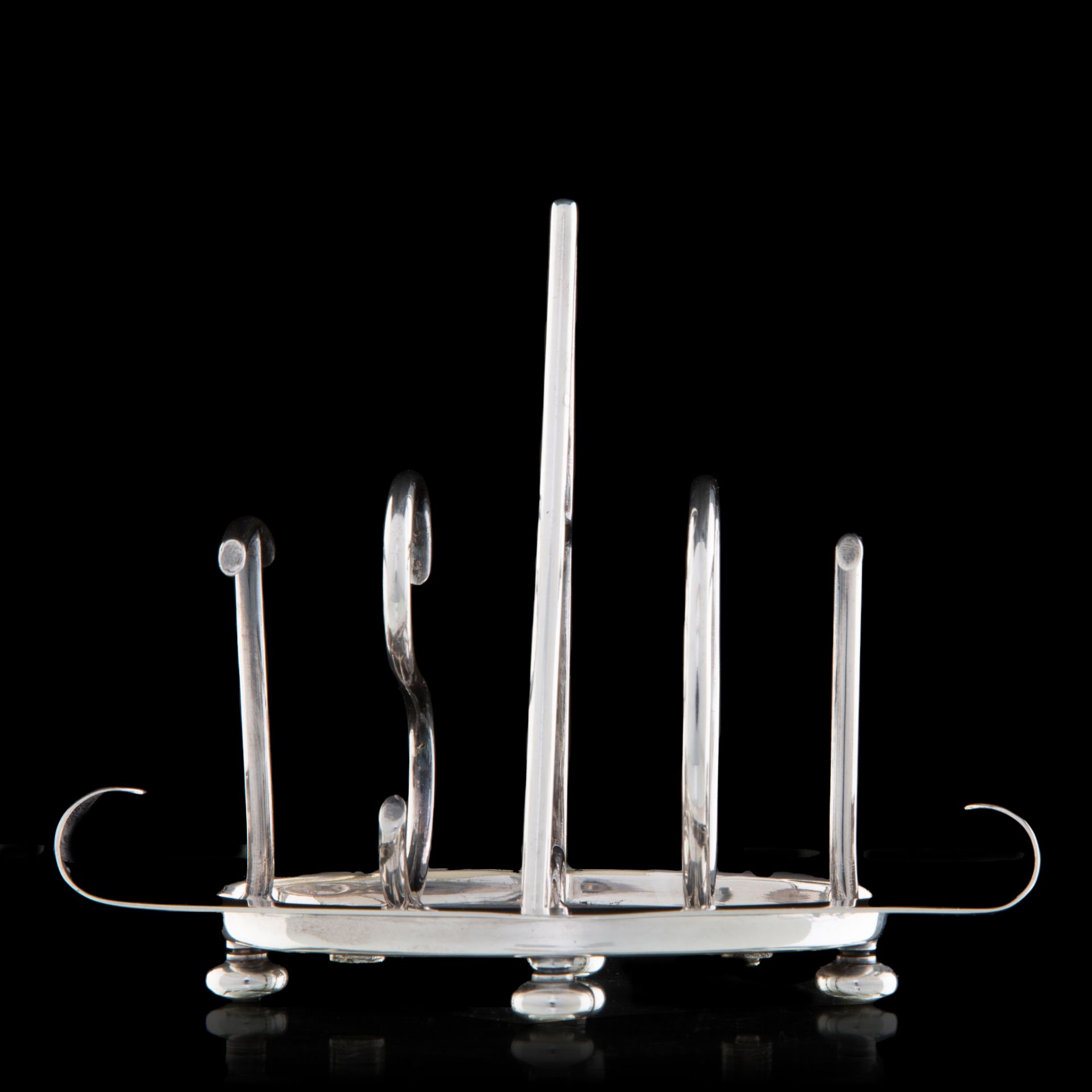 A silver-plated toast rack 'TOAST', marked Hukin & Heath 9693, reg. no. 249288, ca 1895, H 11 cm - Image 2 of 7