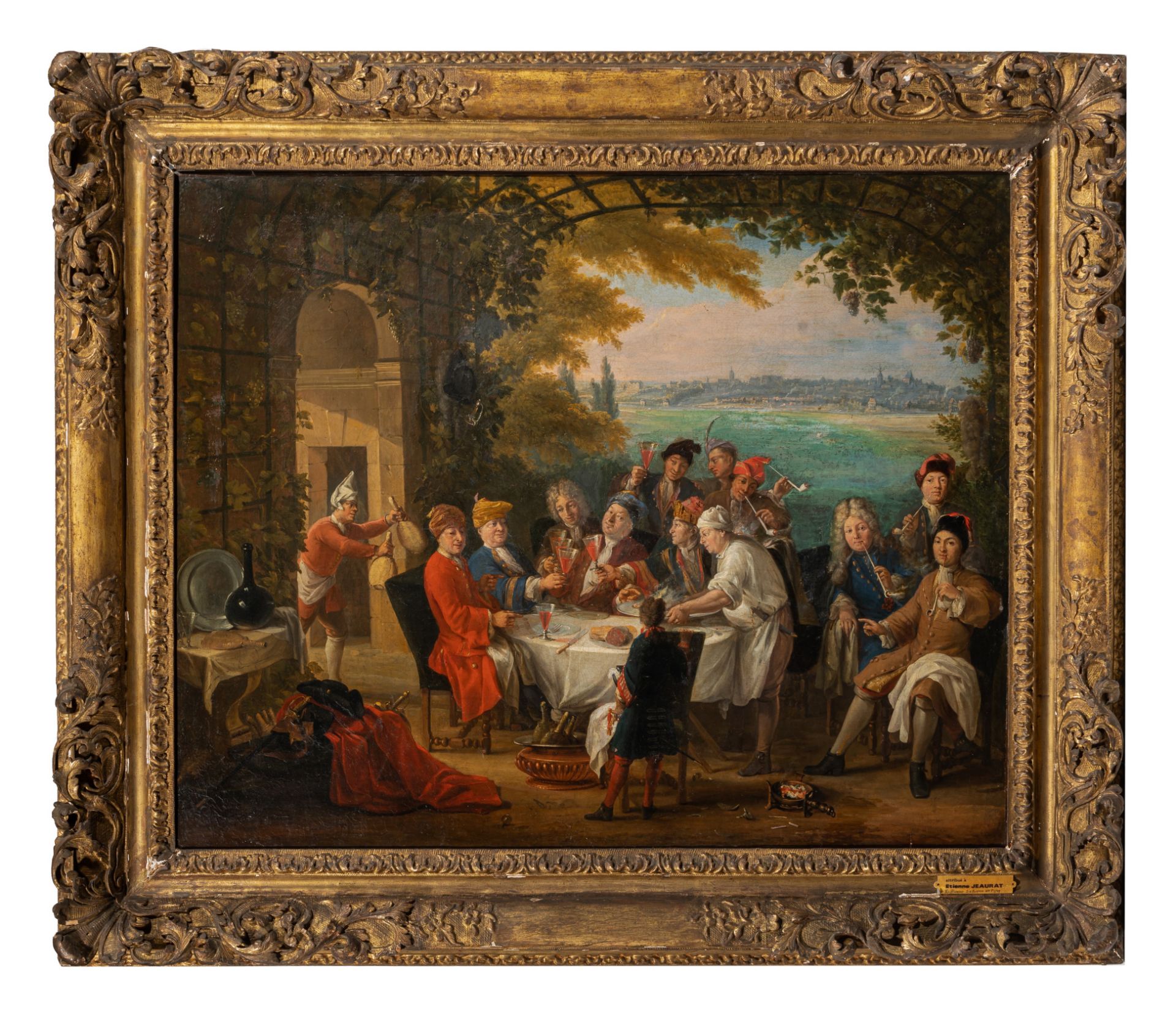 Attrib. to Etienne Jeaurat (1699-1789), the village fair, mid 18thC, oil on canvas, 74 x 92,5 cm - Bild 2 aus 8