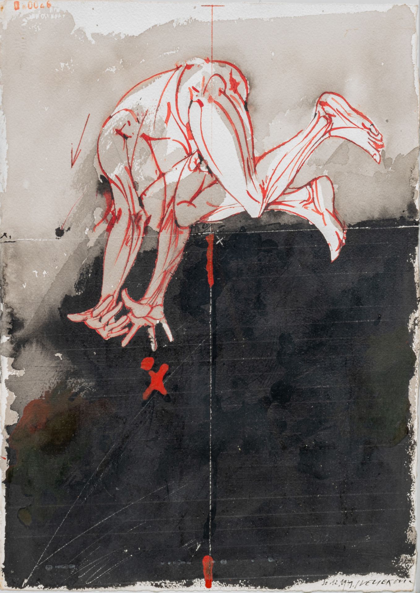 Koen Scherpereel (1961-1997), untitled, 1979, watercolour and ink on paper, 27 x 37,5 cm