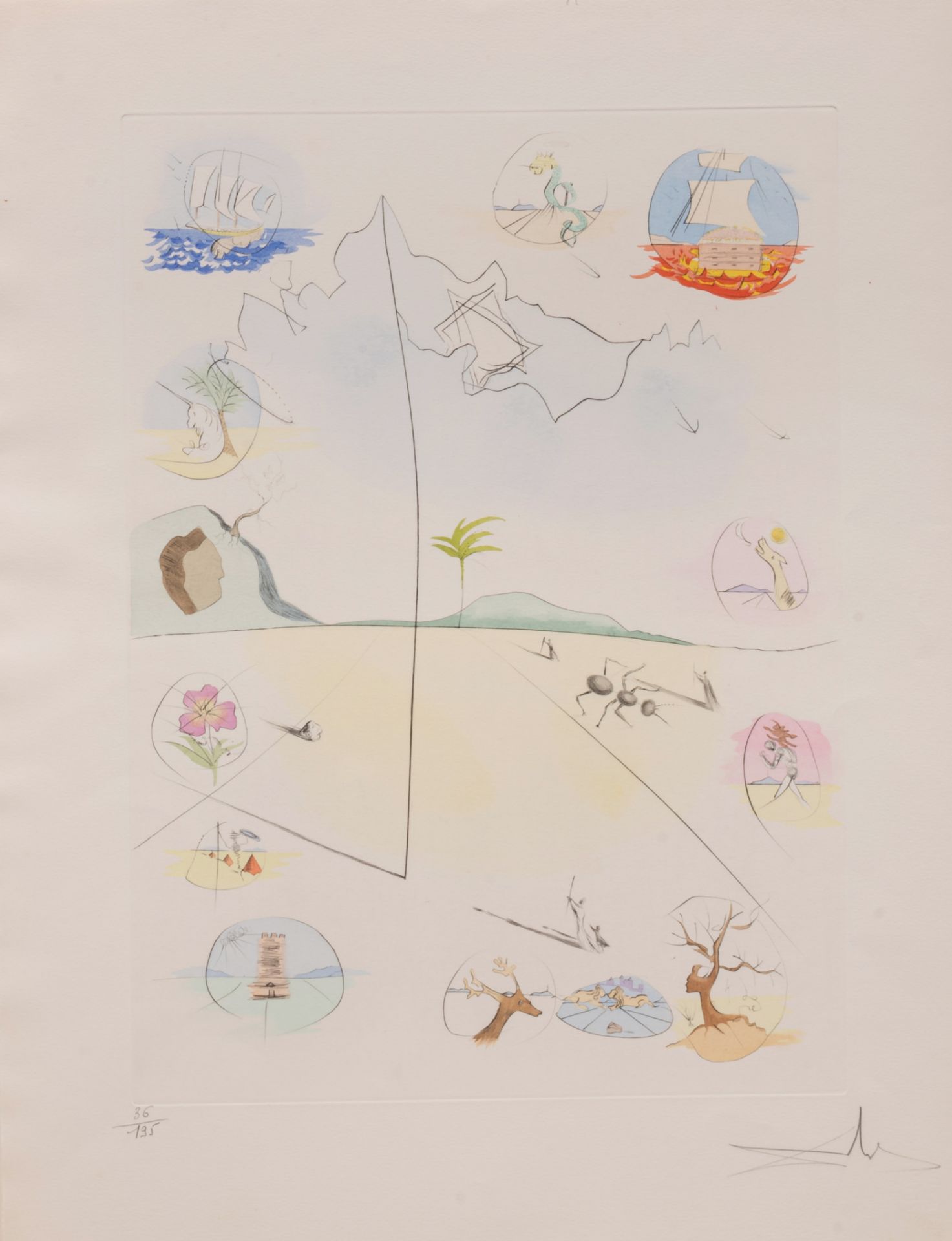 Salvador Dali (1904-1989), 'Les douze tribus d'Isra'l', 1973, ten colour etchings on Arches paper, N - Bild 6 aus 17