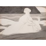 Leon Spilliaert (1881-1946), The kidnapping of Europe, East-Indian ink, watercolour and pencil on pa