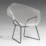 A vintage Diamond chair by Harry Bertoia for Decoene Freres S.A./ Knoll, H 75 - W 85 cm