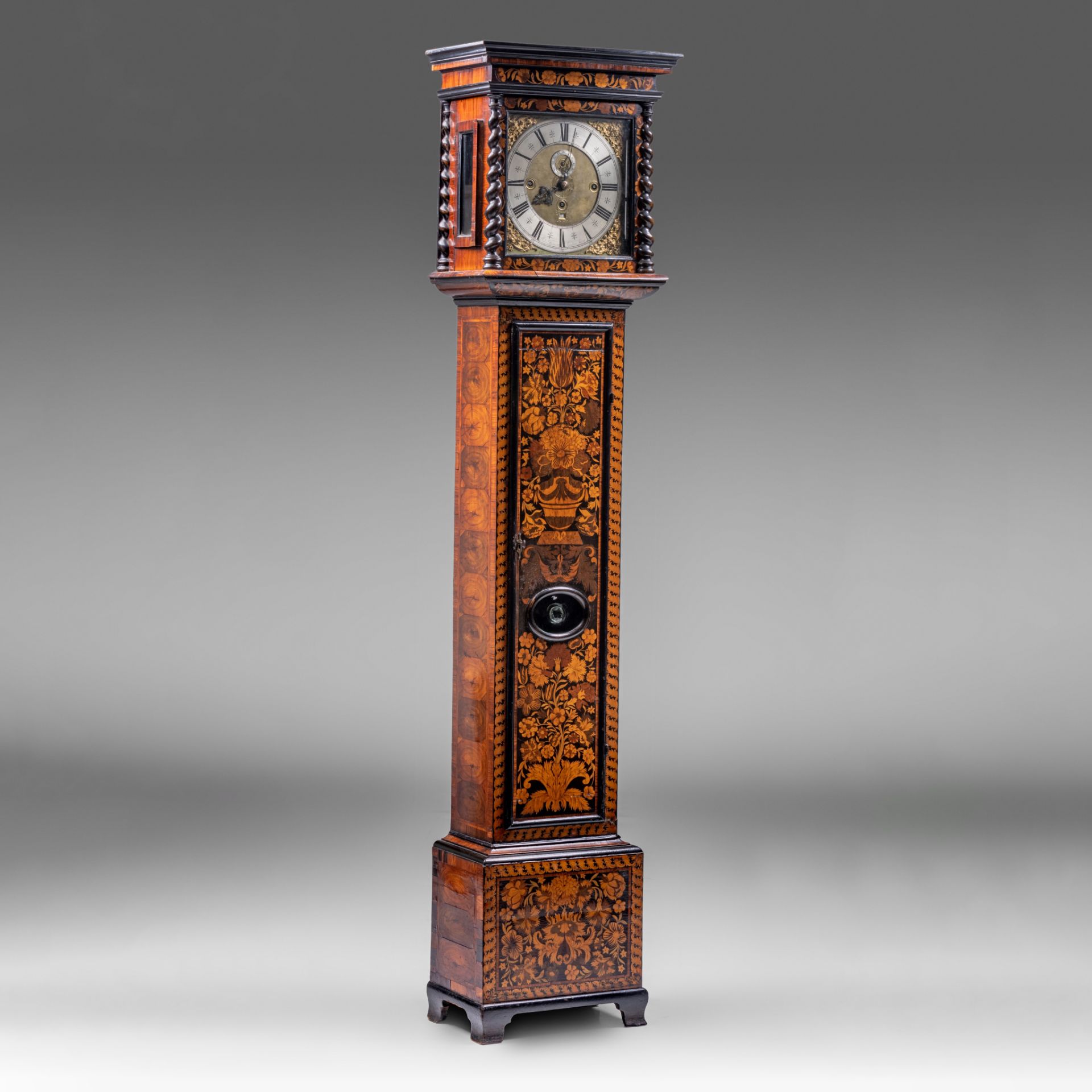 An exceptional William & Mary longcase clock by John Barnett, Lothbury, London, ca. 1690-1700, H 212