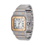 A Cartier Santos Galbee GM 18ct ladies' yellow gold and stainless steel quartz watch