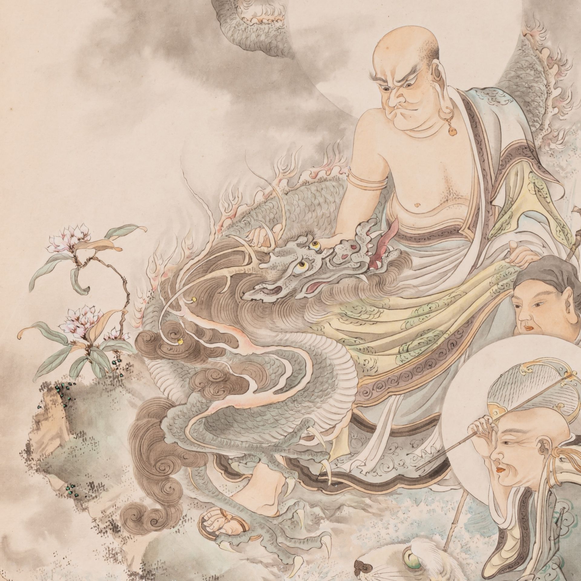 Japanese print of a Chinese mythological tale, heightened with hand colouring, 33 x 24 cm - Bild 4 aus 5