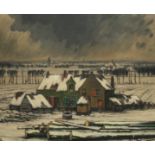 Achiel Van Sassenbrouck (1886-1979), winter view, oil on canvas 50 x 60 cm. (19.6 x 23.6 in.), Frame